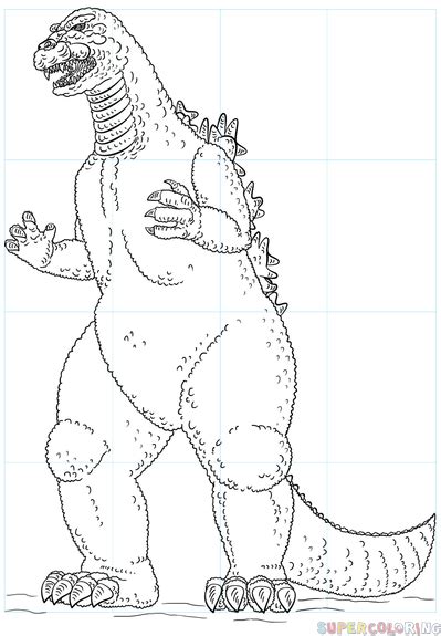 How to draw Godzilla | Step by step Drawing tutorials | Drawing