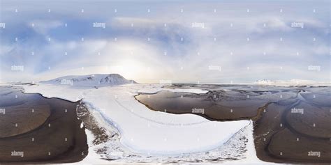 360° View Of Akrafjall And Leirárvogur Iceland In Winter Aerial