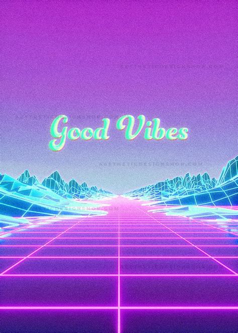 Vaporwave Good Vibes Neon Aesthetic Image ⋆ The Aesthetic Shop