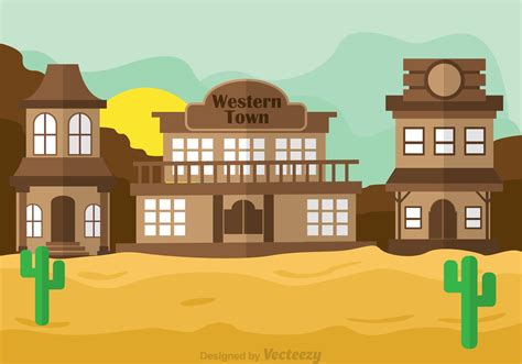 Old Western Town Drawing Clip Art Library Riset