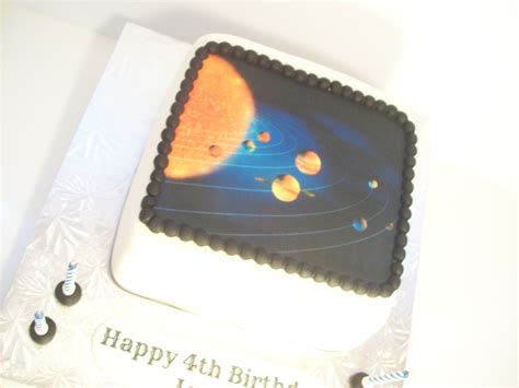 Edible Image Space Themed Cake 165 8 Inch Temptation Cakes