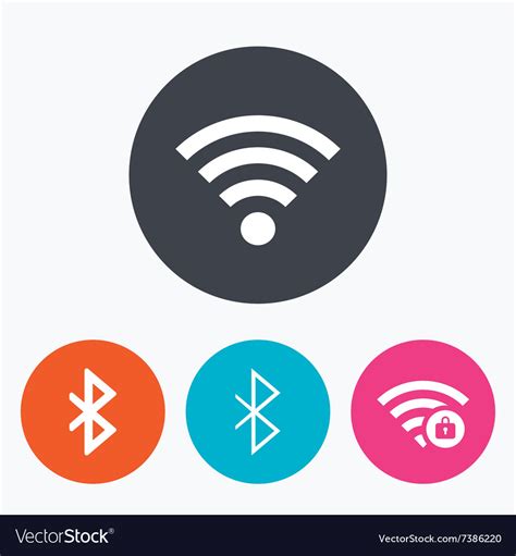 Wifi And Bluetooth Icon Wireless Mobile Network Vector Image