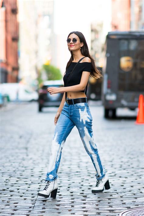 Victoria Justice In Jeans And Black Crop Top 07 Gotceleb