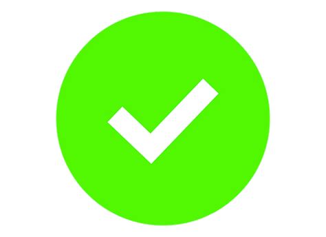 White Check In Green Circle Transparent Png Stickpng