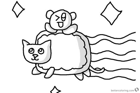 Top Printable Nyan Cat Coloring Pages