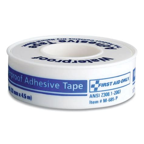 Waterproof Adhesive Medical Tape 1 Core 1 X 15 Ft White 730015