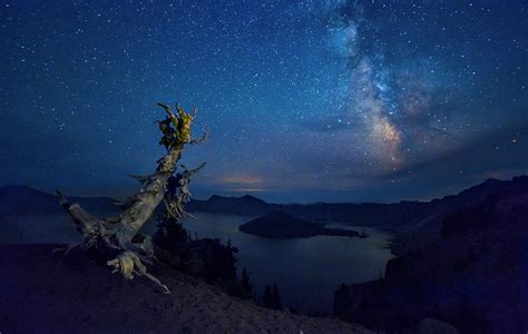 Crater Lake Night Sky Photograph By Emil Davidzuk