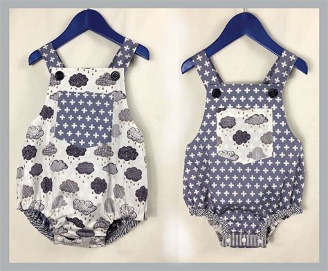 Baby Boy And Girl Romper Pdf Sewing Pattern Dimples Reversible Baby S