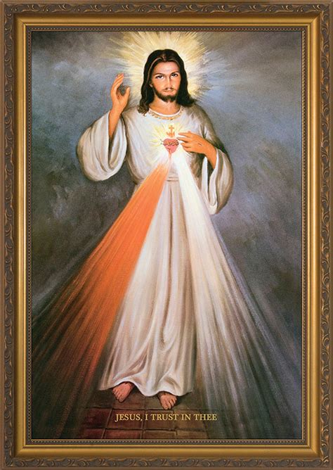 Divine Mercy With Sacred Heart Full Framed Art Catholic To The Max