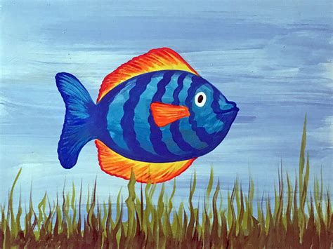 Tropical Fish Painting By George Borum Possum County Folk Art Gallery