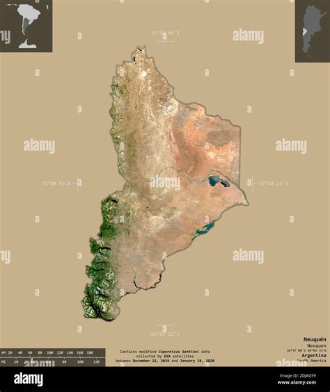 Neuquen Province Of Argentina Sentinel 2 Satellite Imagery Shape