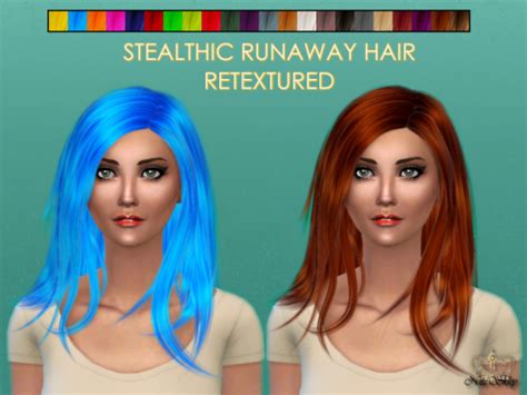 My Sims 4 Blog Stealthic Runway Hair Retexture By Niteskkysims