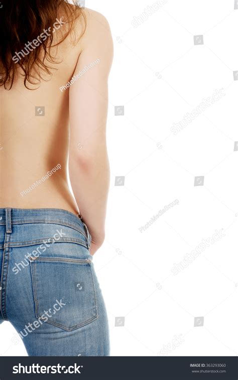 Shirtless Woman Alluring Jeans Stock Photo Shutterstock