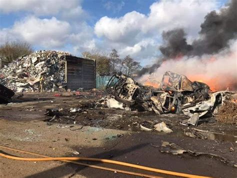 Look Firefighters Photos Show Flames At Scrapyard Blaze Coventrylive