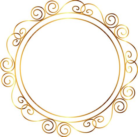 Gambar Lingkaran Bingkai Emas Lingkaran Emas Lingkaran Emas PNG Dan Vektor Dengan Background