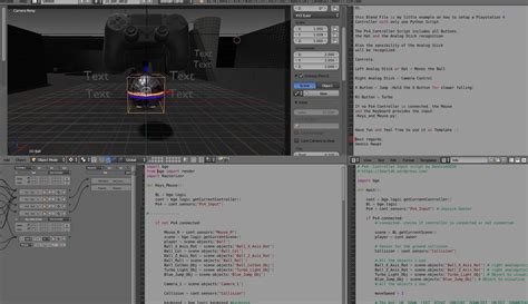 Modules that include methods for accessing gameengine data and functions. 3D model Blender Game Engine PS4 Controller Python Script ...