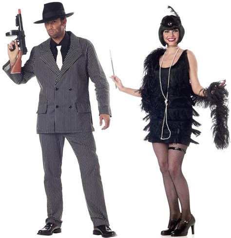 Mobster And Flapper Girl Flapper Costume Halloween Couples Costumes