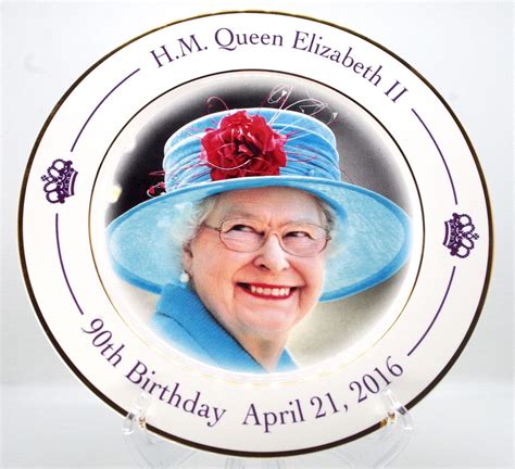90th Birthday Queen Elizabeth Ii Jubilee Decorative Items Plates Licence Plates Dishes