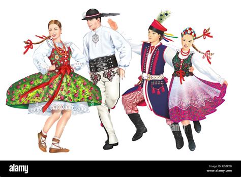 traditional polish dancers cut out stock images and pictures alamy