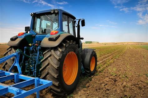 Tractor Modern Agriculture Equipment Tractor On The Farm Modern