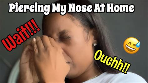 Piercing My Own Nose Amazon Kit Youtube
