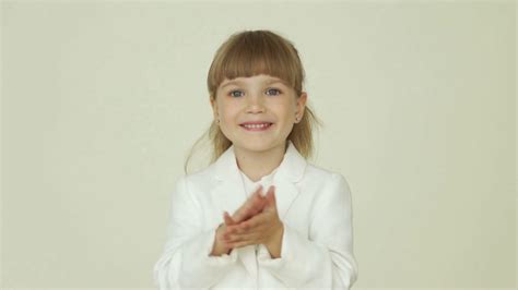 Little Girl Clapping Her Hands Stock Video Footage Storyblocks