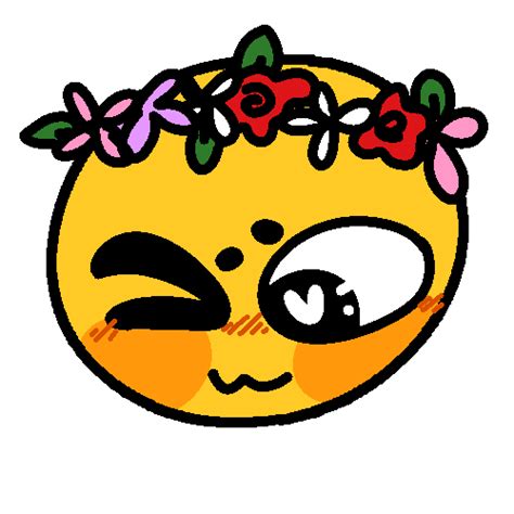 Custom Discord Emojis — A Very Very Cute Blushy Flower Crown Emoji I Did