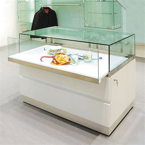 Contemporary Display Case Wg004cl Shopkit Glass Wooden Low