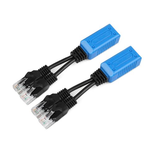 Rj45 Ethernet Cable Combiner Splitter Kit 1 Pair 2 Male To 1