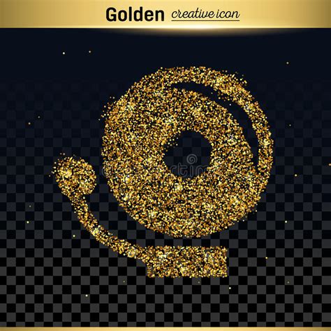 Gold Glitter Vector Icon Stock Vector Illustration Of Call 83927595