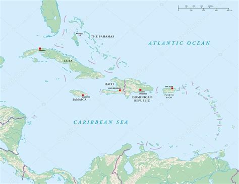 Mapa Político De Las Islas Del Caribe 2022