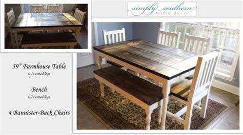 Shabby, rustic, industrial, farmhouse home decor! Farm table, bench, handmade chairs ~ Simply Southern Home ...