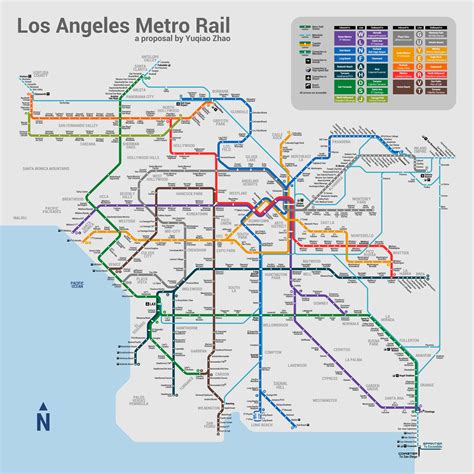 Los Angeles Metro Fantasy Map Metro Rail Los Angeles And Angeles