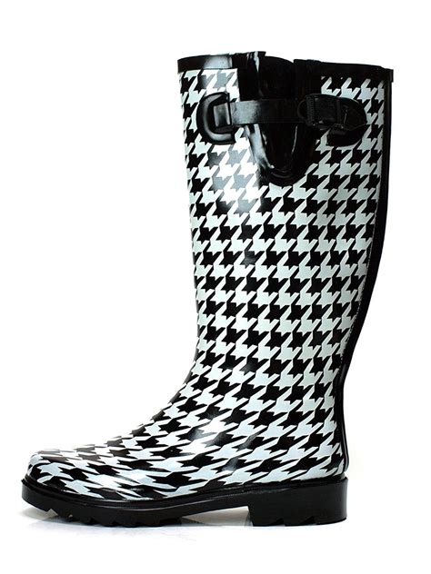Tanleewa Waterproof Women Rain Boots Anti Slip Rain Shoes Rubber Boots