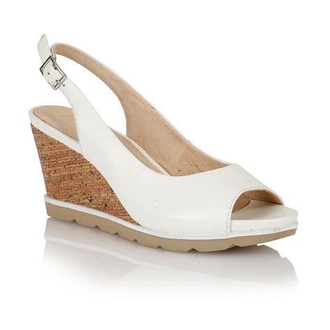 Lotus Maron Wedge Sandal White Wedge Sandals Women Shoes Wedges