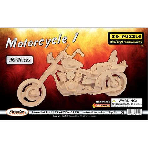 Motorcycle 1 - 3D Wooden Puzzle | Puzzle Boxes | Puzzle ...