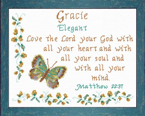 Gracie Name Blessings Personalized Names With Meanings And Bible Verses