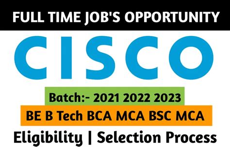 Cisco Mega Off Campus Drive 2023 For Technical Graduate Apprentice