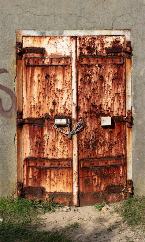 Rusted Steel Door Stock Photo Image Of Grunge Peeling 198546