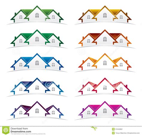 Set Of Real Estate Logos Or Icons Stock Photography