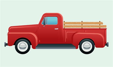 Red Truck Stock Illustration Download Image Now Istock