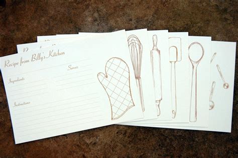 Personalized Recipe Cards Bakers Delight By Creativesweetngreet