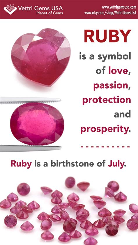 Ruby Is A Symbol Of Love Passion Protection And Prosperity Ruby Is A