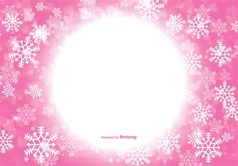 Beautiful Pink Christmas Snowflake Background 98144 Vector Art At Vecteezy
