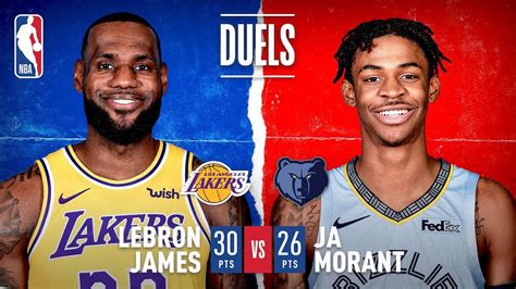 Lebron James And Ja Morant Duel In Memphis Youtube