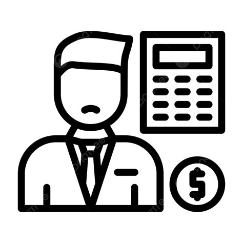 Accountant Line Icon Vector Accountant Icon Accountant Accounting