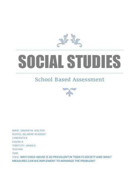 Csec Social Studies Sba