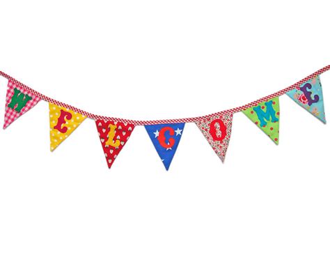 Welcome Bunting By Handmade By Lucylu