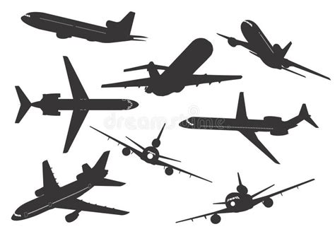 Silhouette Of Aircraft Stock Vector Illustration Of Blue 4367549