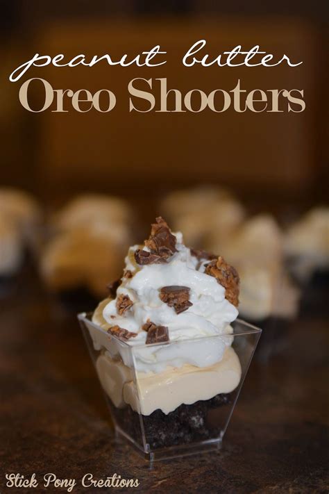 Recipes for cupcakes, tarts, pies, and more. Stick Pony Creations | Peanut butter oreo, Dessert ...
